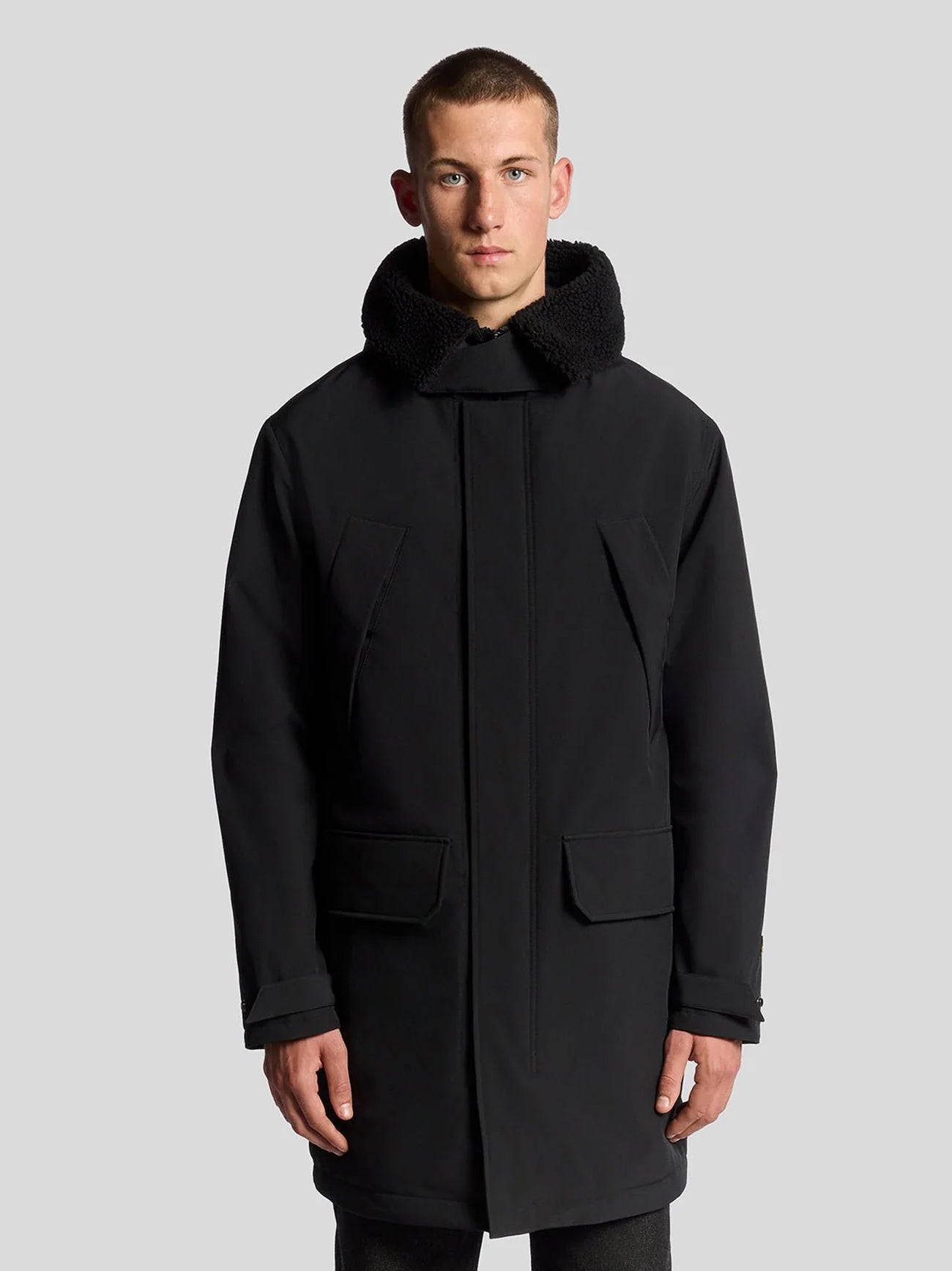 Mens Jet Black Cold Weather Parka