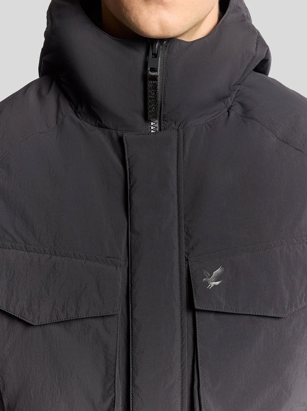 Mens Black Ice Tactical Wadded Parka