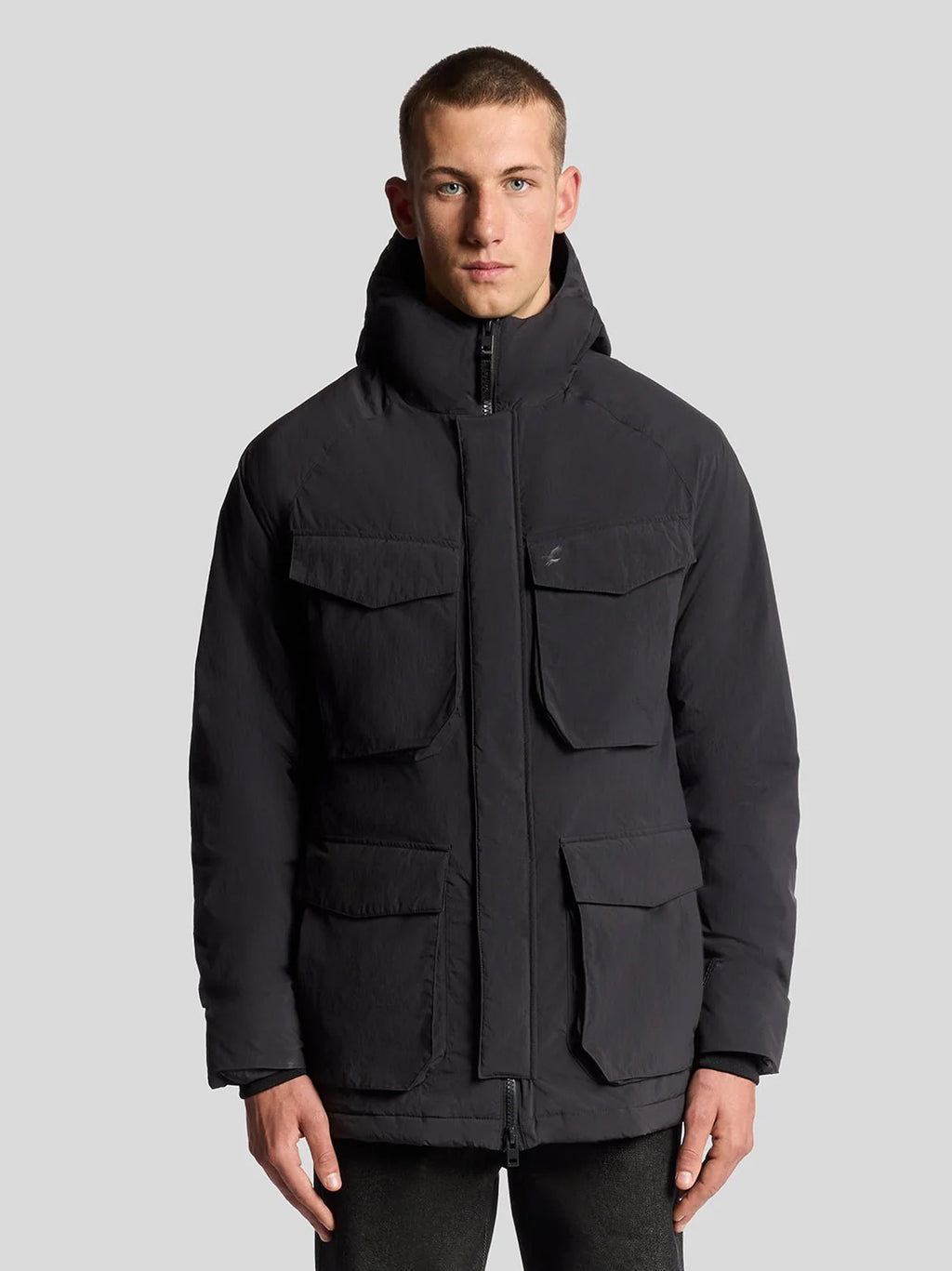 Mens Black Ice Tactical Wadded Parka