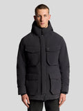 Mens Black Ice Tactical Wadded Parka
