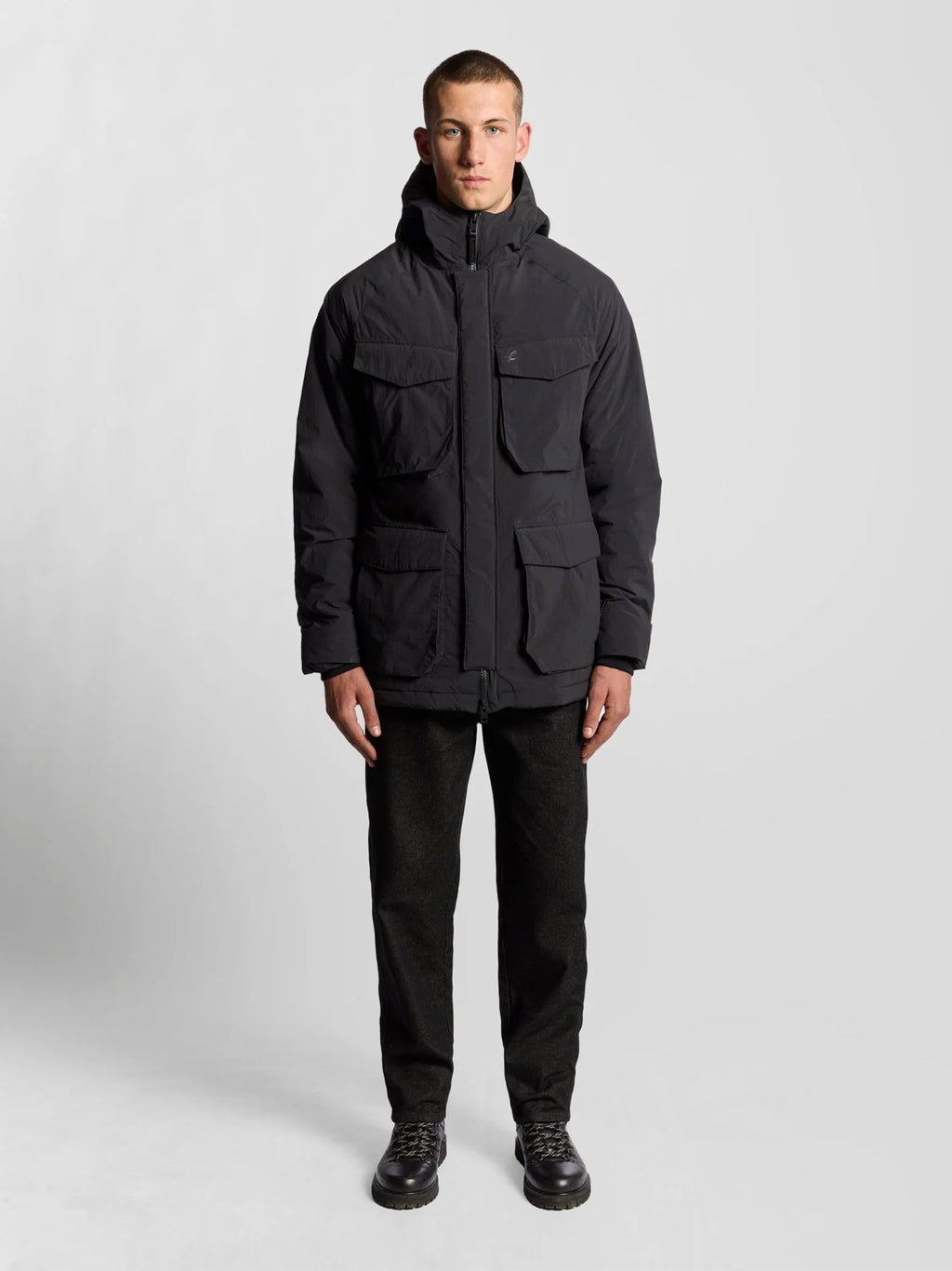 Mens Black Ice Tactical Wadded Parka