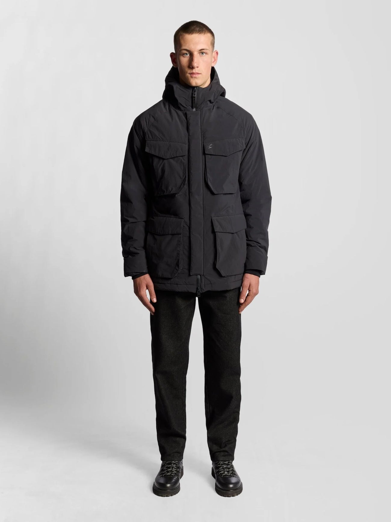 Mens Black Ice Tactical Wadded Parka