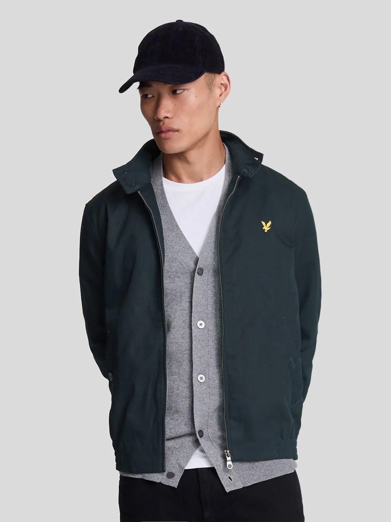 Mens Dark Navy Harrington Jacket