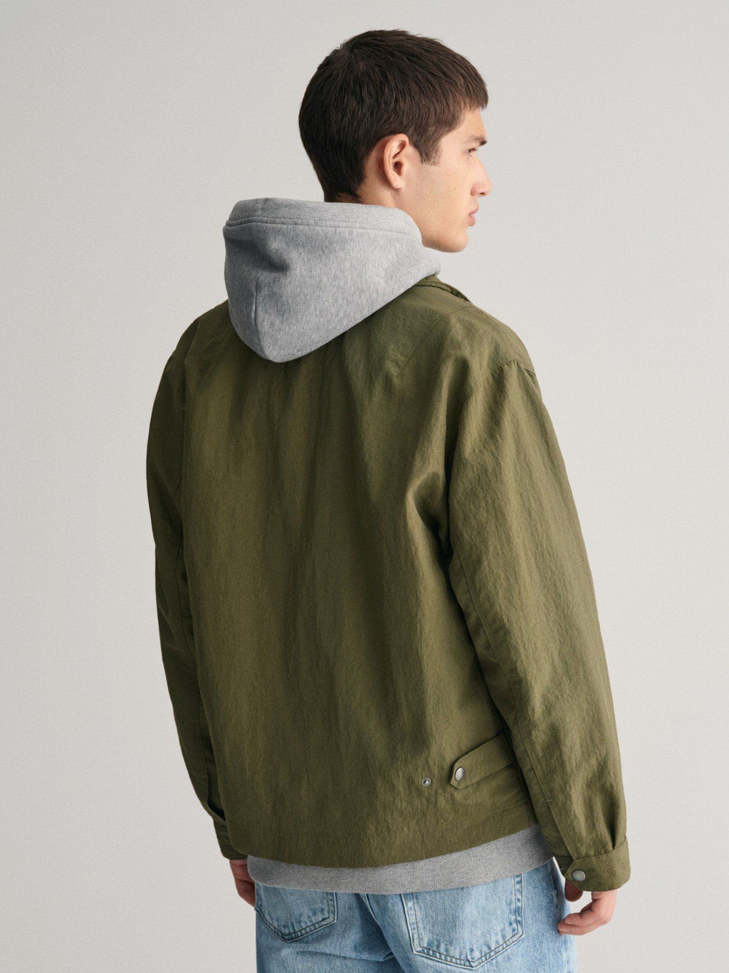 Mens Dull Pistacchio Nylon Jacket