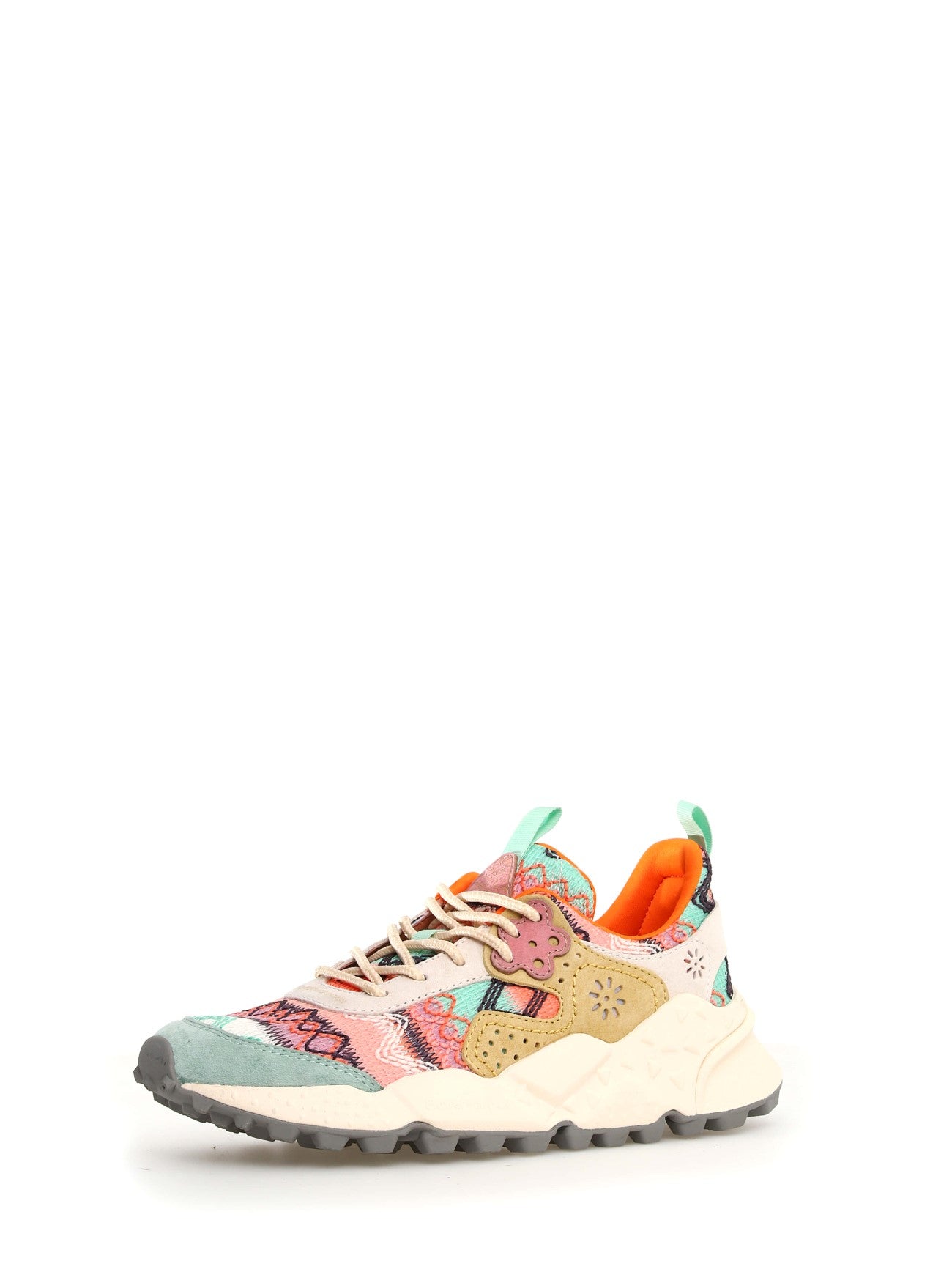 Womens Aquamarine Zucca Cream Kotetsu Trainer