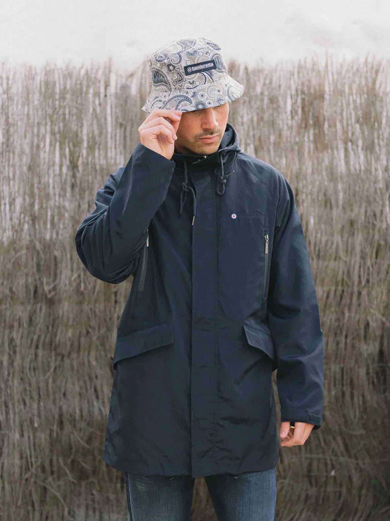 Mens Navy Heaton Jacket