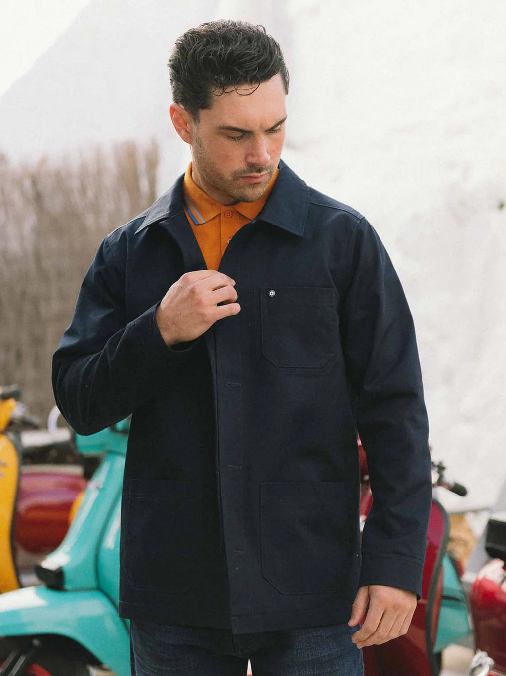 Mens Navy Bergen Jacket