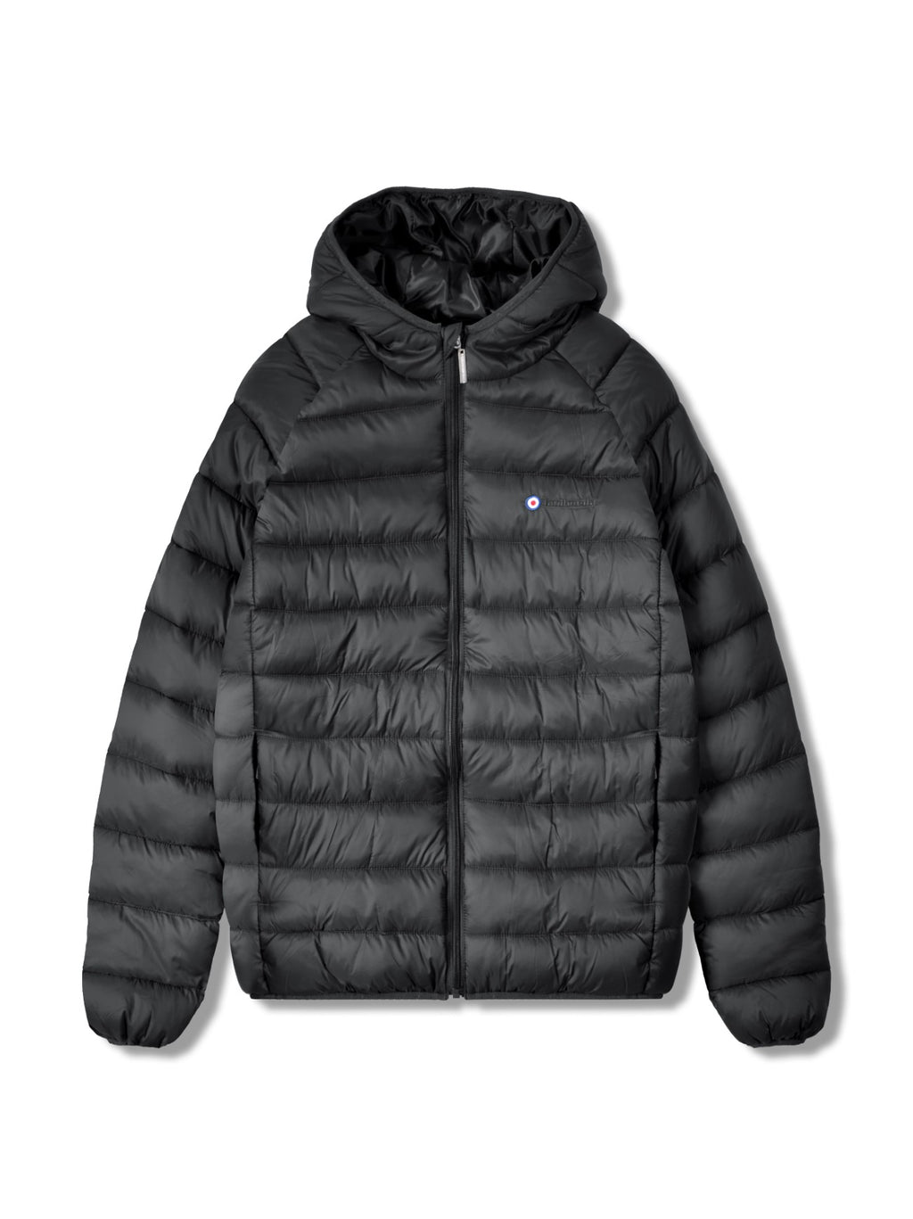 Mens Black Hooded Puffer Jacket
