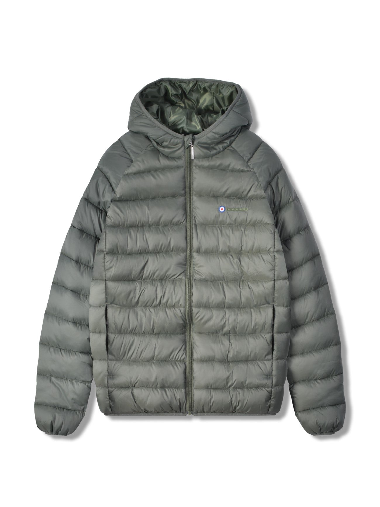 Mens Khaki Hooded Puffer Jacket