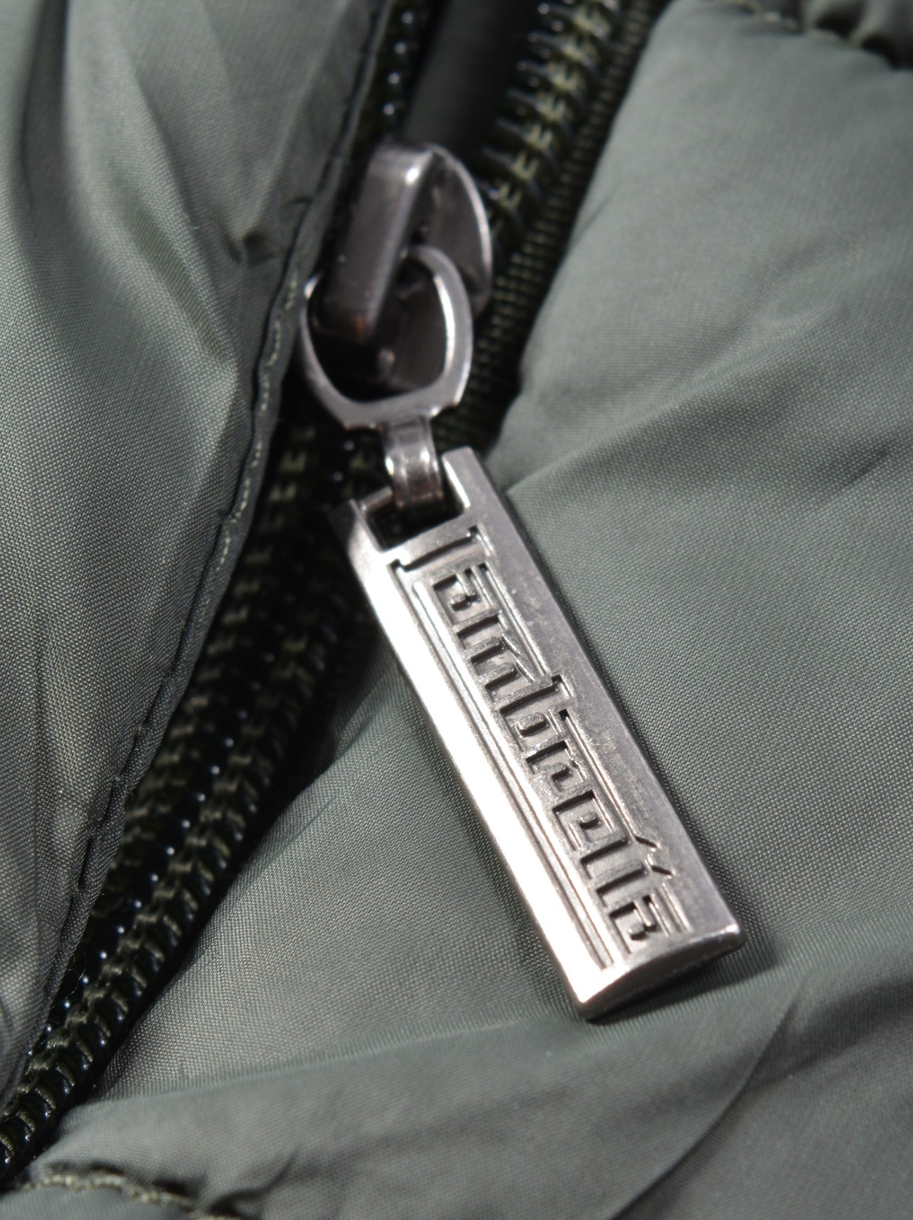 Mens Khaki Hooded Puffer Jacket