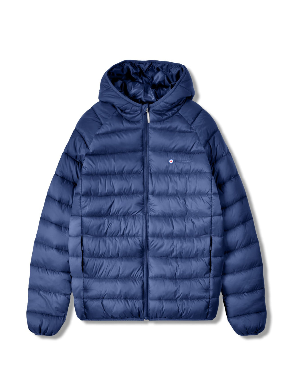 Mens Navy Hooded Puffer Jacket