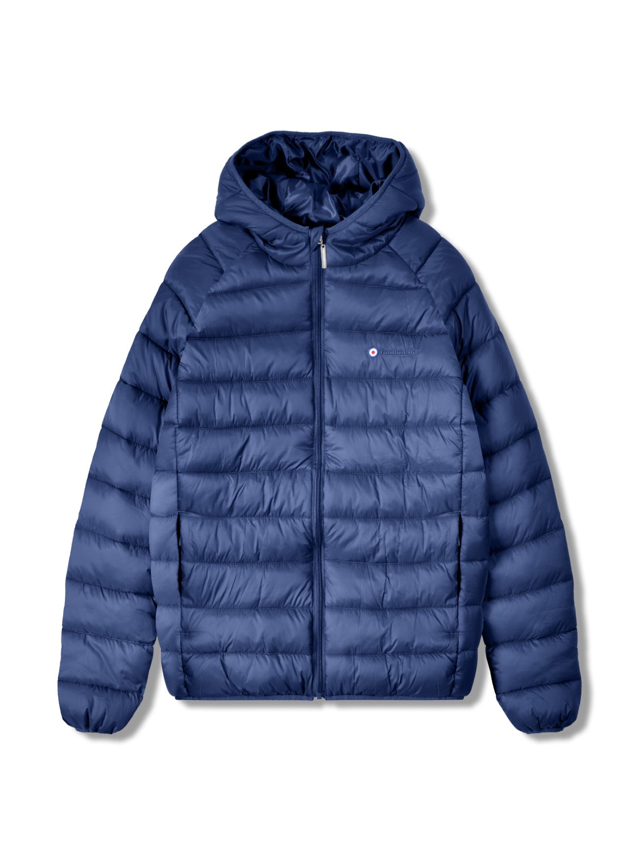 Mens Navy Hooded Puffer Jacket