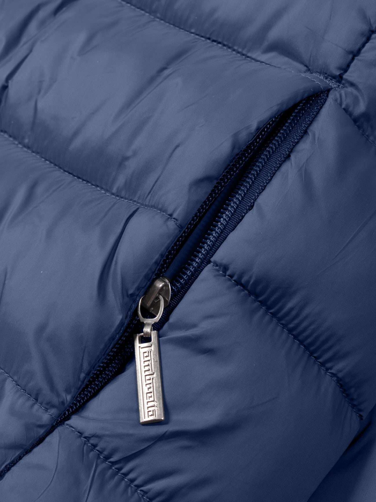 Mens Navy Hooded Puffer Jacket