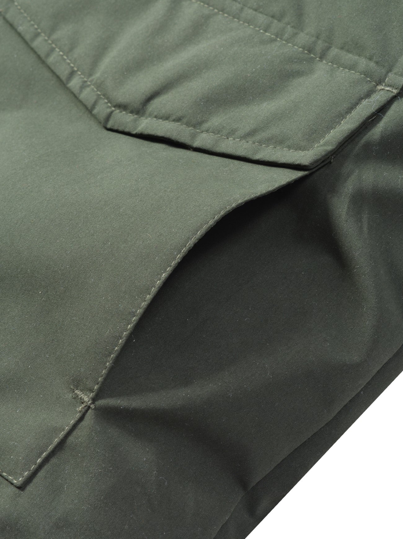 Mens Khaki Hooded Padded Jacket