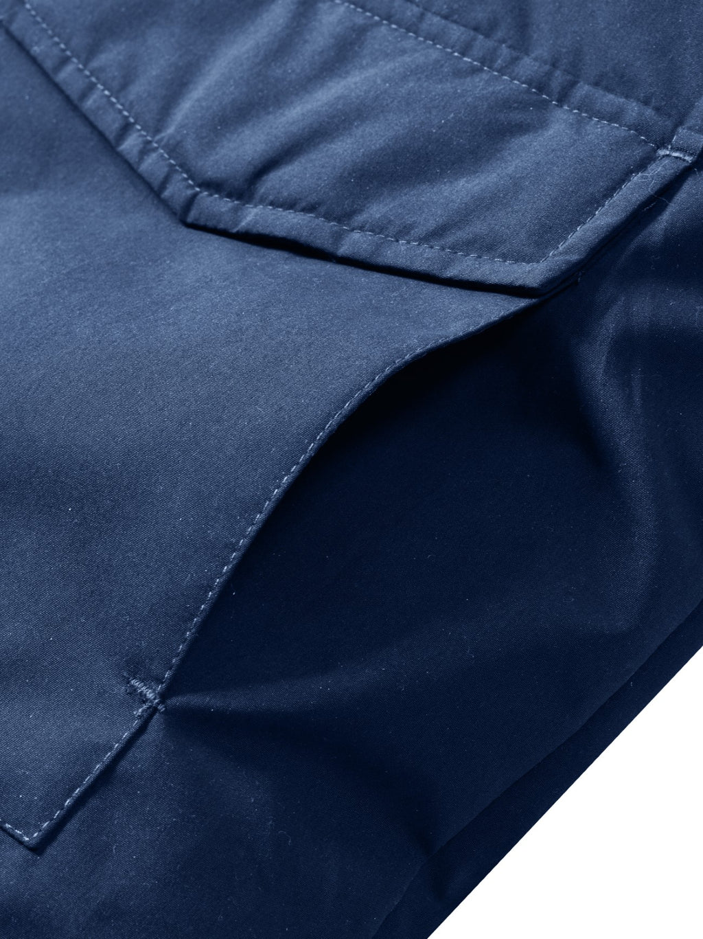 Mens Navy Hooded Padded Jacket