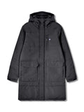 Mens Black Padded Parka Jacket