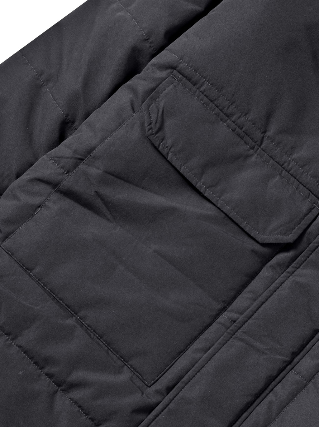 Mens Black Padded Parka Jacket