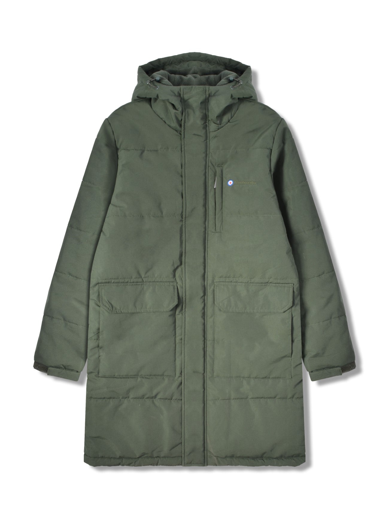 Mens Khaki Padded Parka Jacket