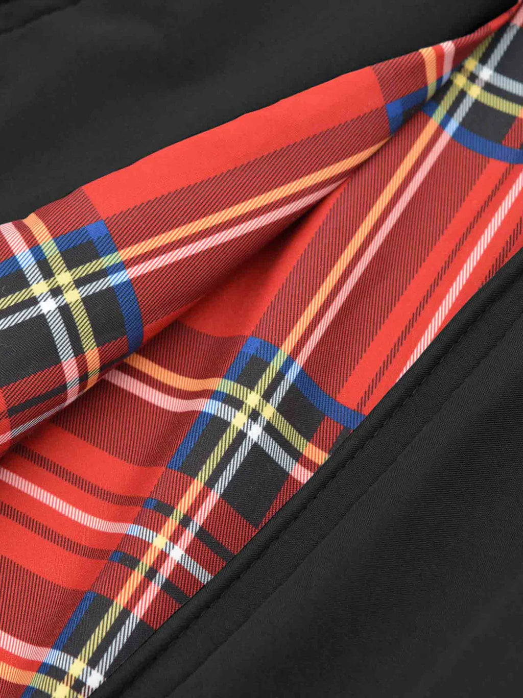 Mens Black Shower Resistant Harrington Jacket