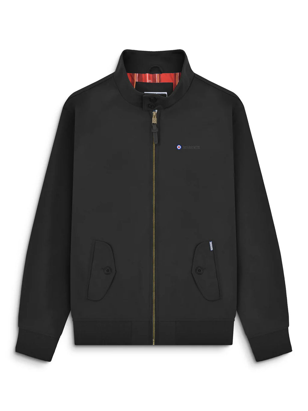 Mens Black Shower Resistant Harrington Jacket