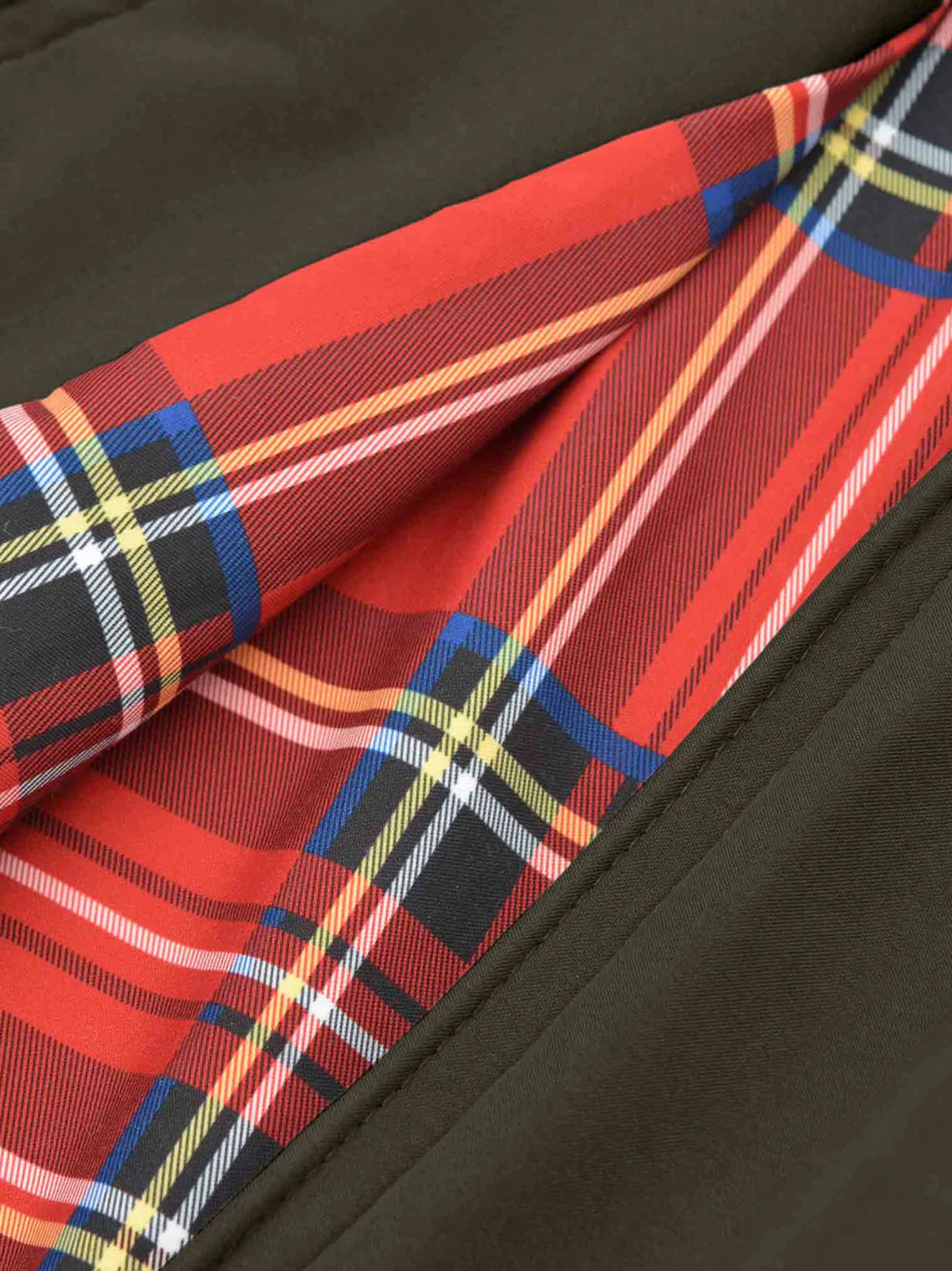 Mens Khaki Shower Resistant Harrington Jacket