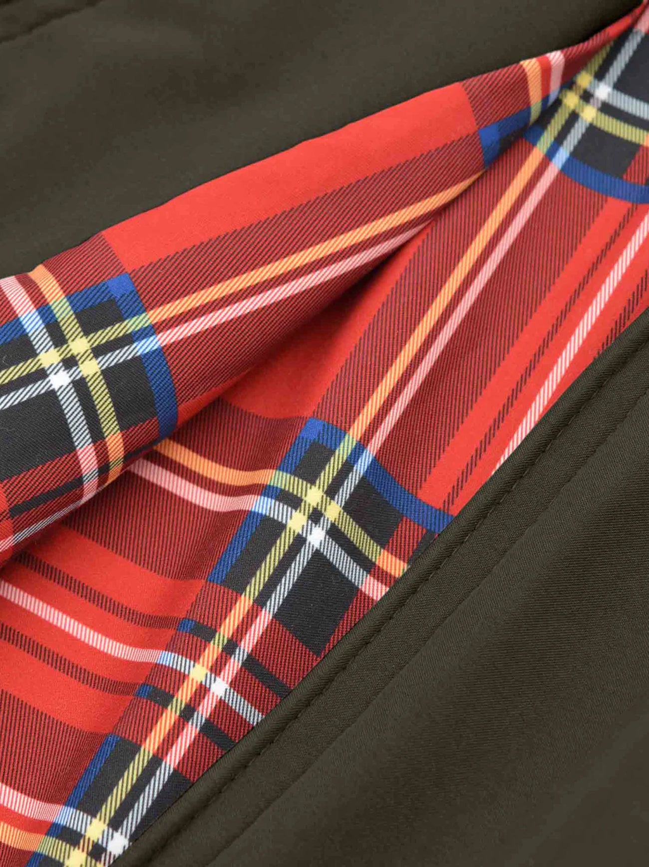 Mens Khaki Shower Resistant Harrington Jacket