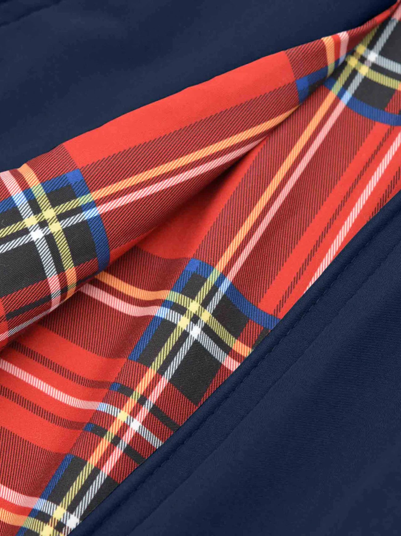 Mens Navy Shower Resistant Harrington Jacket