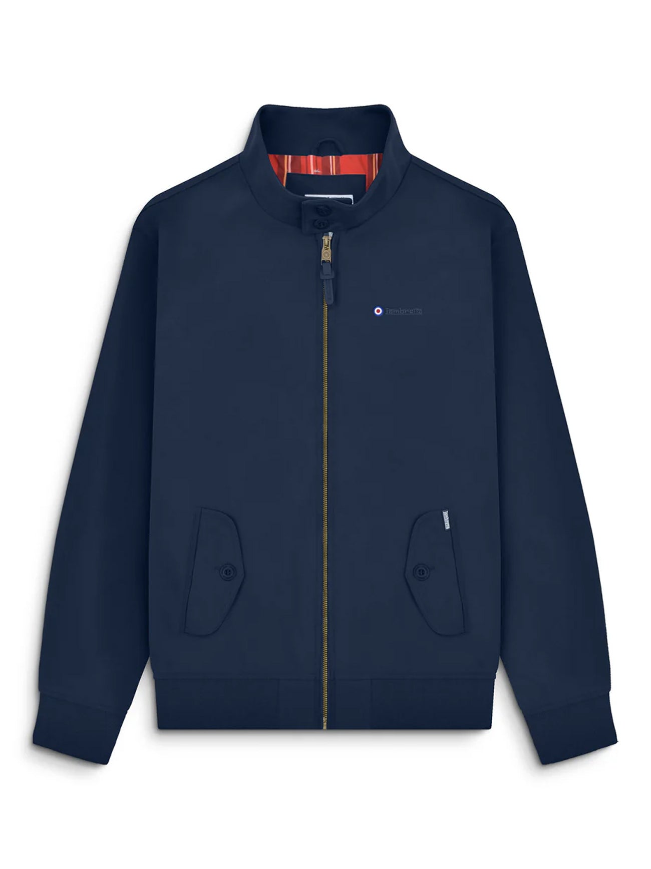 Mens Navy Shower Resistant Harrington Jacket