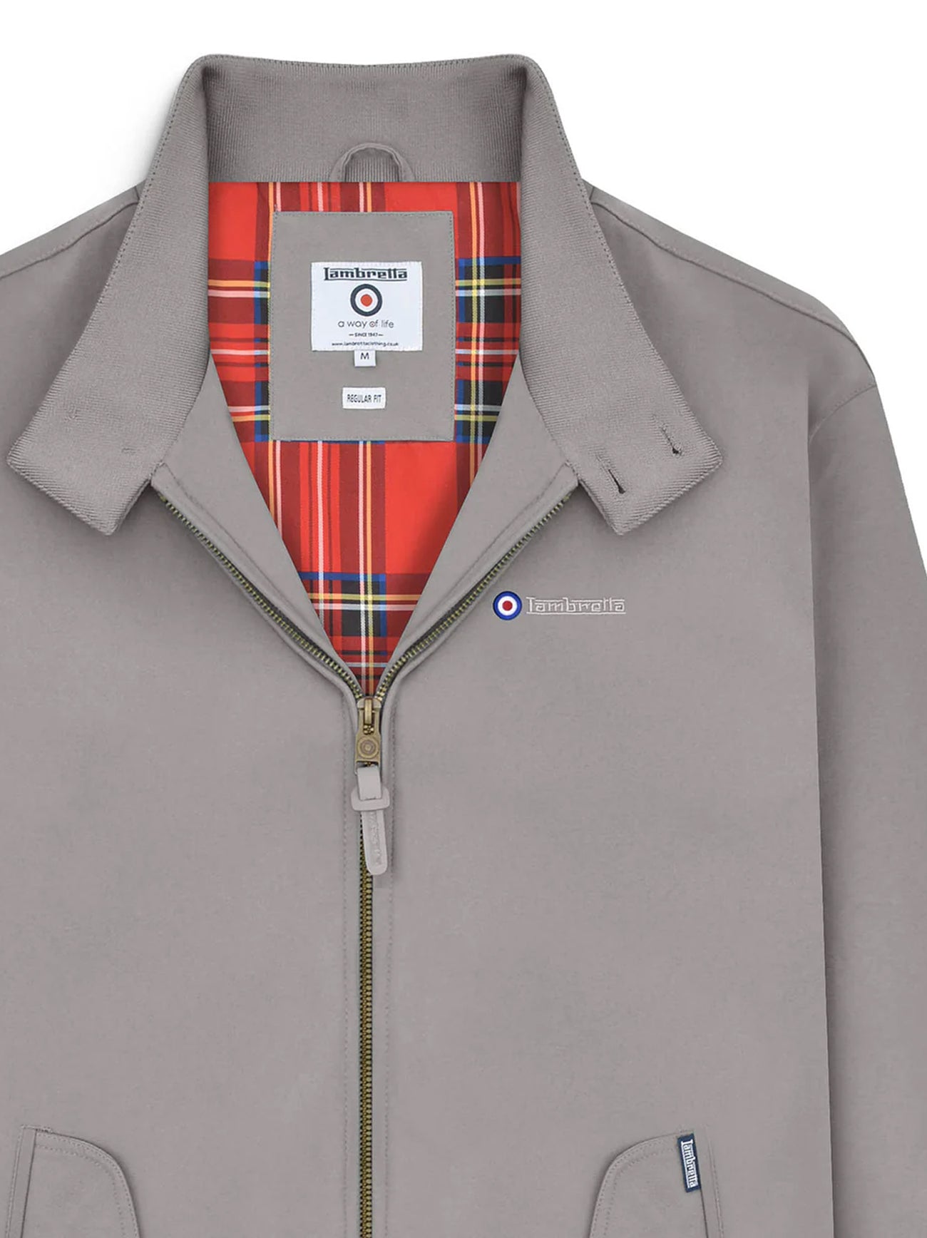 Mens Dark Grey Shower Resistant Harrington Jacket