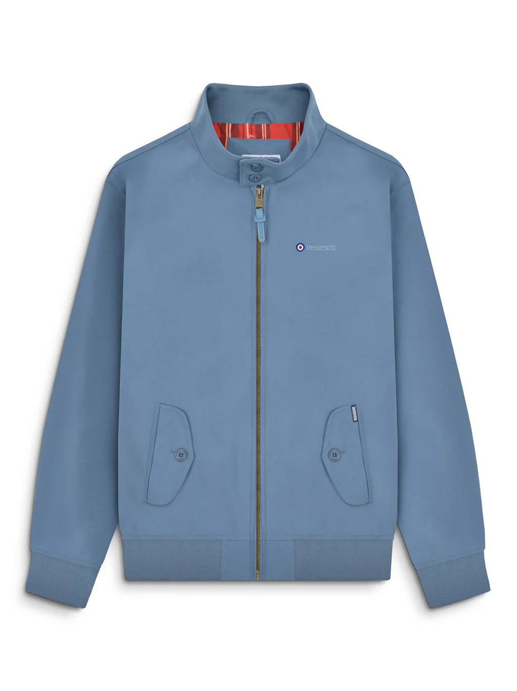 Mens Mid Blue Shower Resistant Harrington Jacket