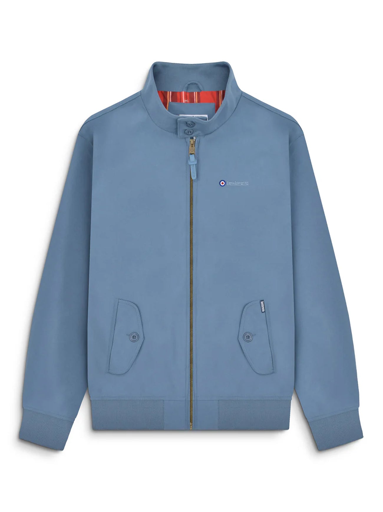 Mens Mid Blue Shower Resistant Harrington Jacket