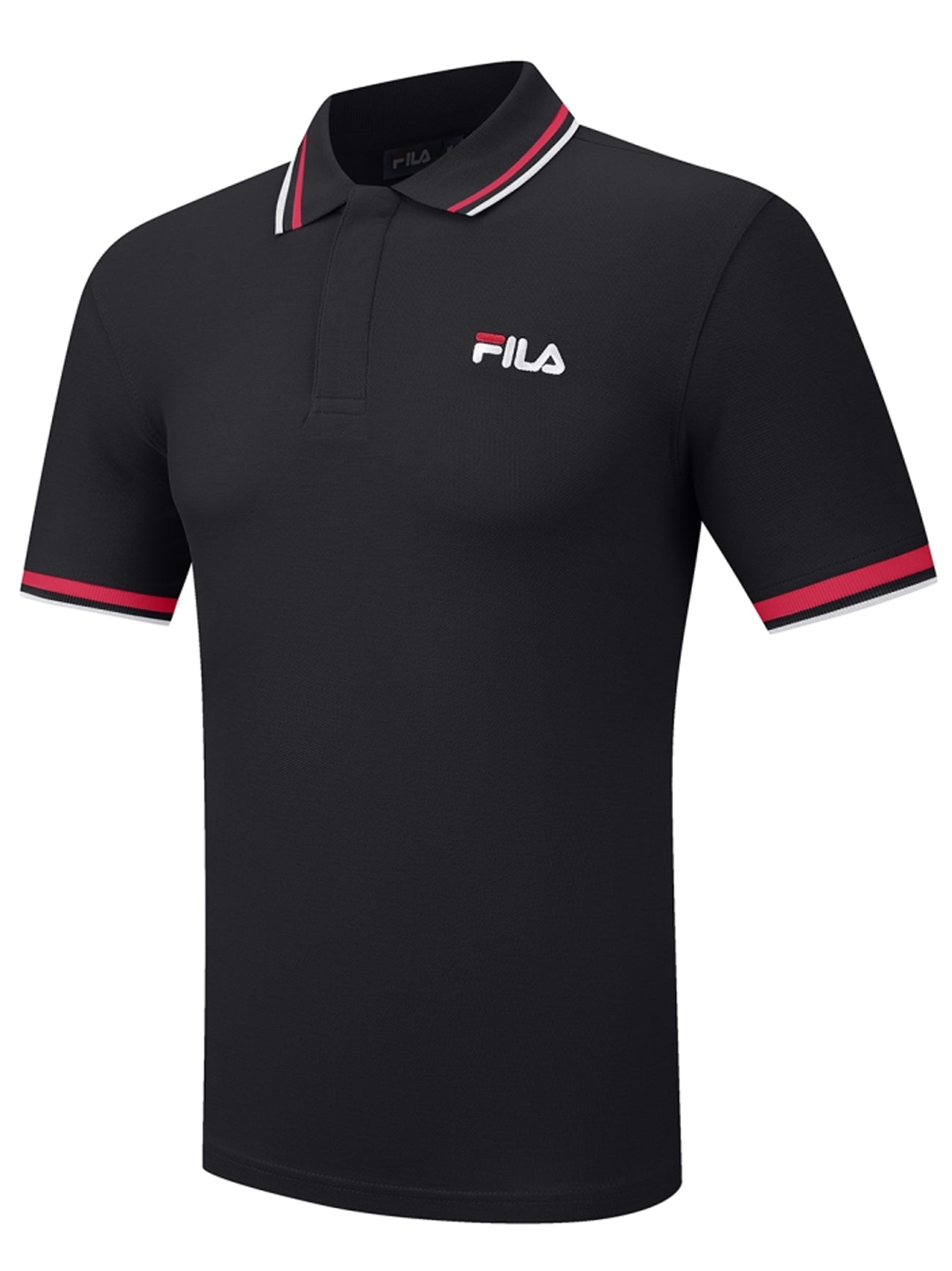 Mens Black Bowey Graphic Polo Shirt