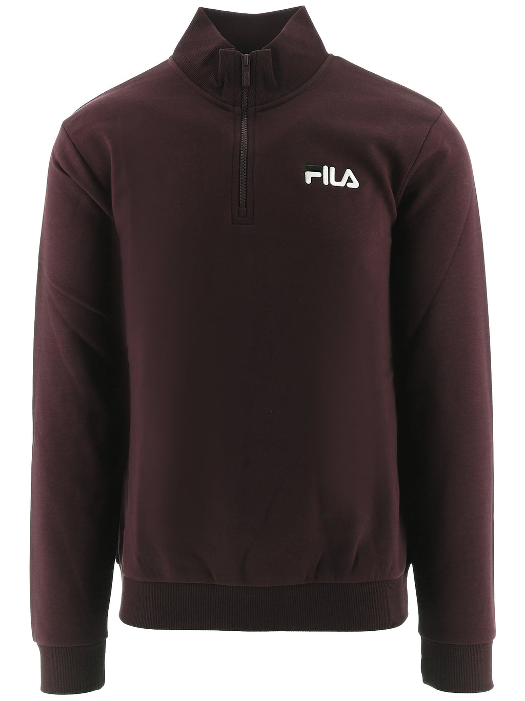 Mens Tawny Port Adam Quarter Zip Sweatshirt