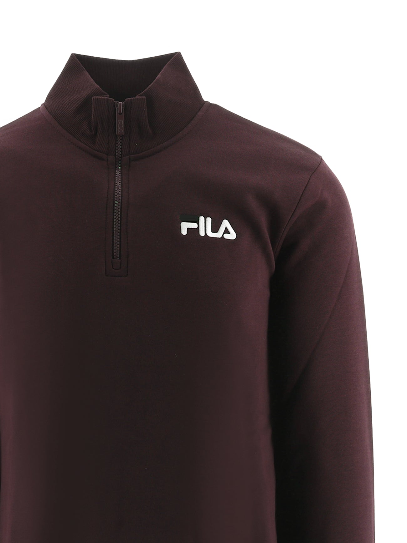 Mens Tawny Port Adam Quarter Zip Sweatshirt