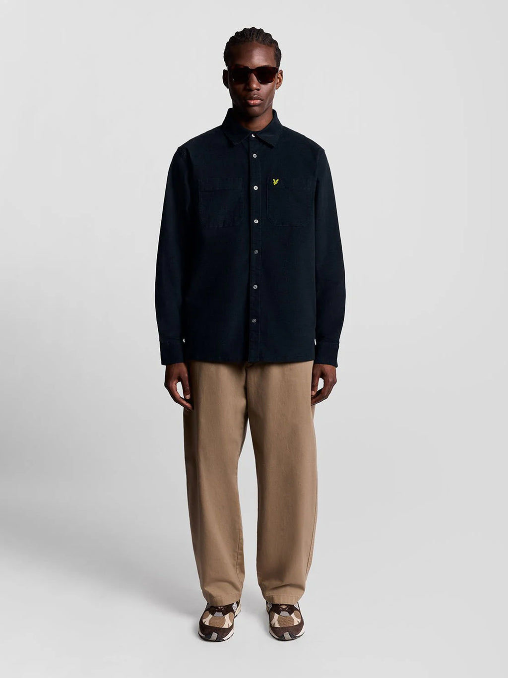 Mens Dark Navy Corduroy Shirt