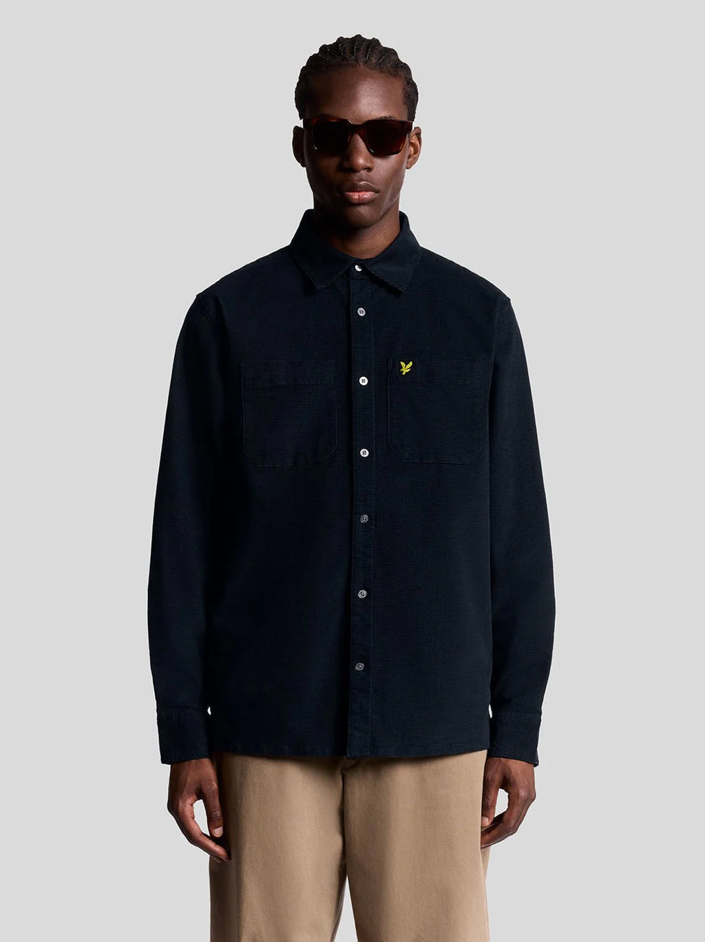 Mens Dark Navy Corduroy Shirt