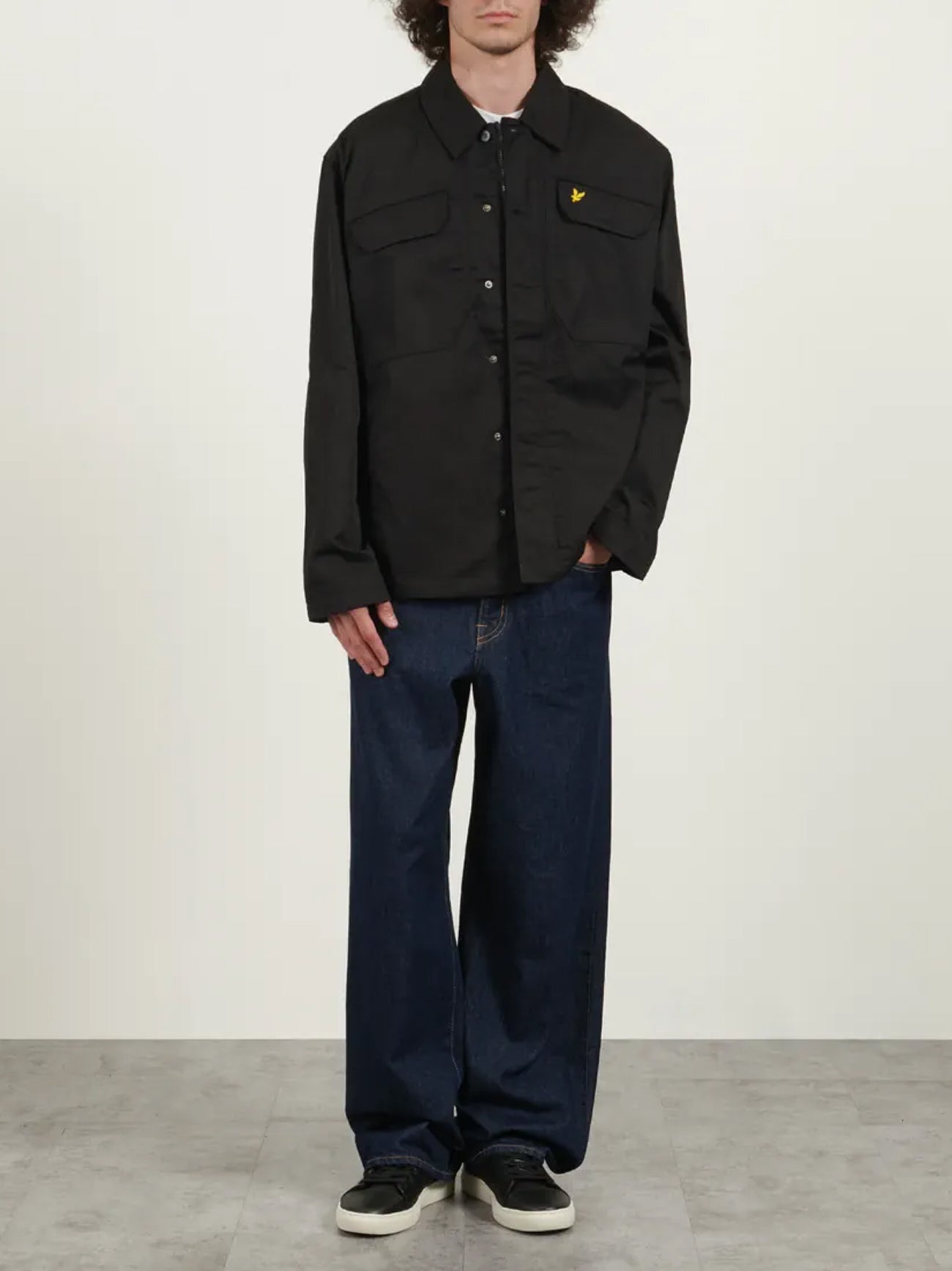 Mens Jet Black Multi Pocket Overshirt