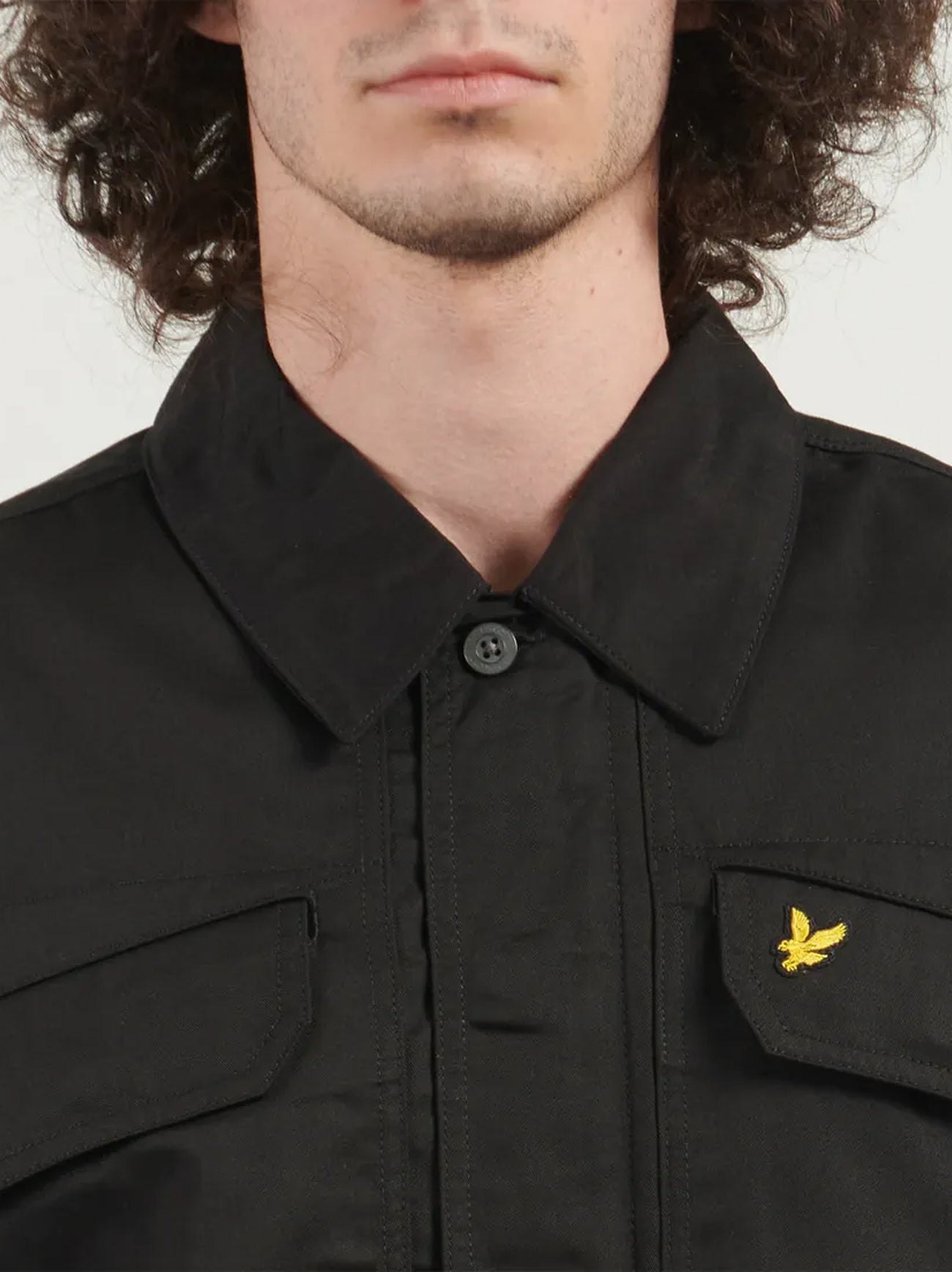 Mens Jet Black Multi Pocket Overshirt