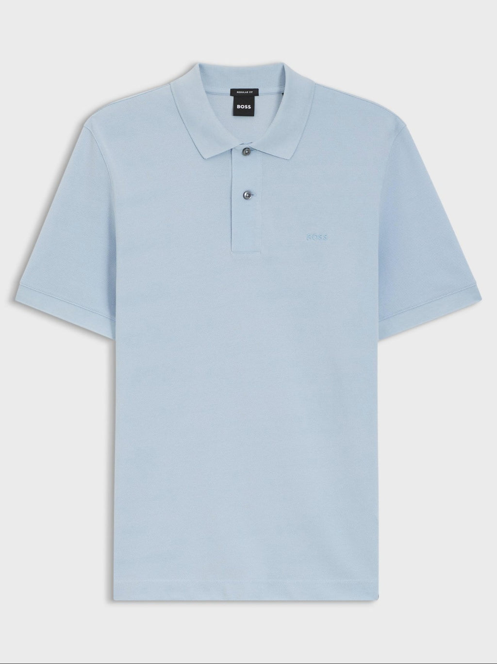 Mens Light Pastel Blue Pallas Short Sleeve Polo Shirt