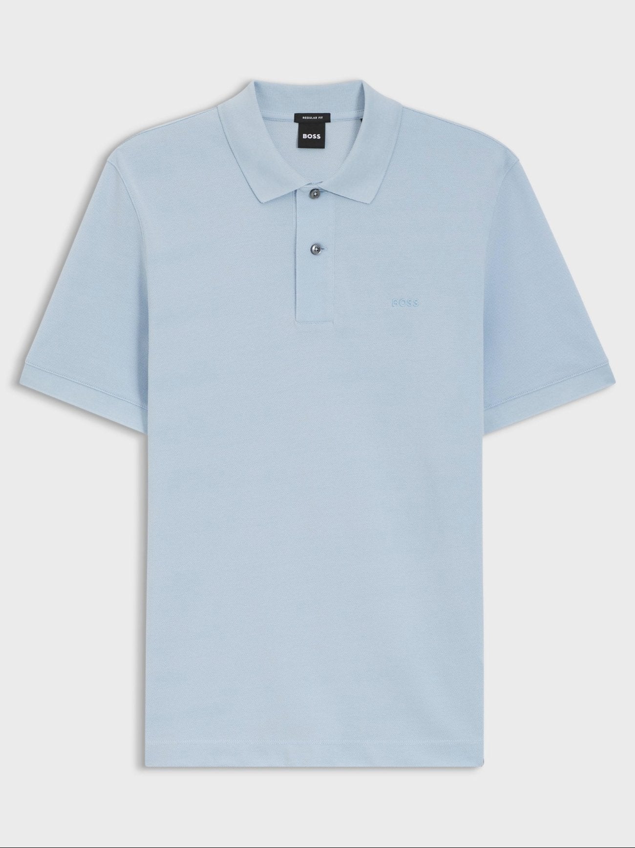 Mens Light Pastel Blue Pallas Short Sleeve Polo Shirt