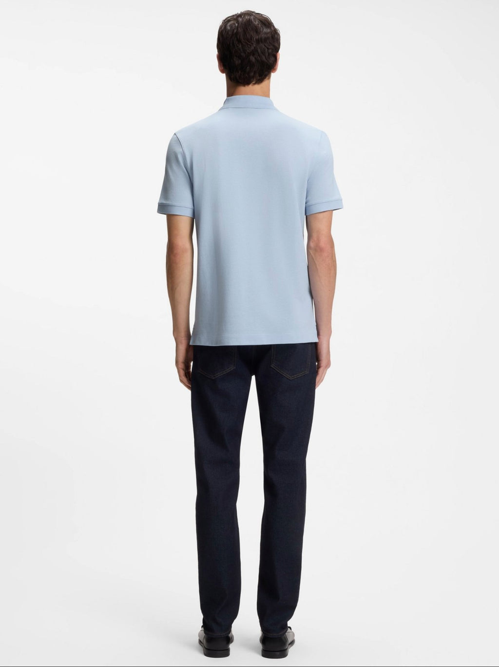 Mens Light Pastel Blue Pallas Short Sleeve Polo Shirt