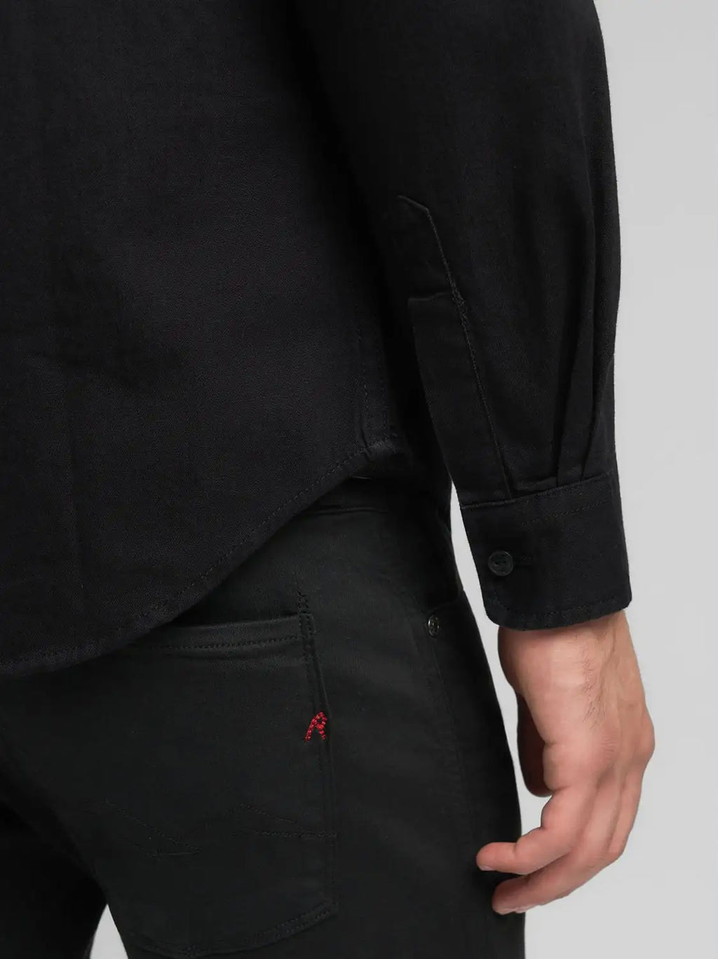 Mens Black Denim Shirt