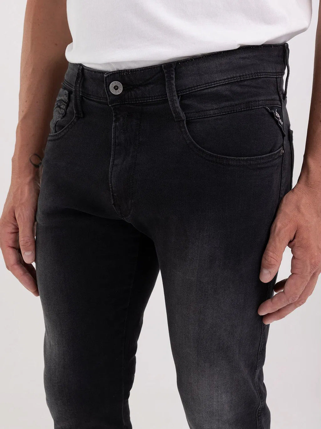 Mens Dark Grey Anbass Jean