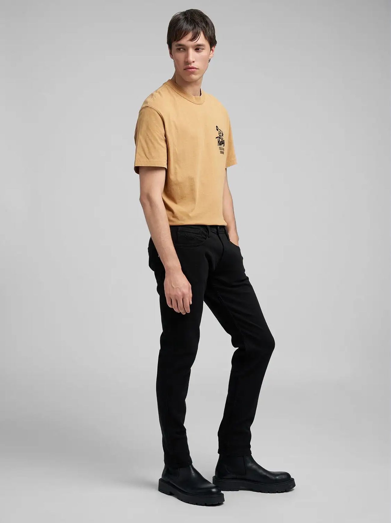 Mens Black Anbass Slim Jean