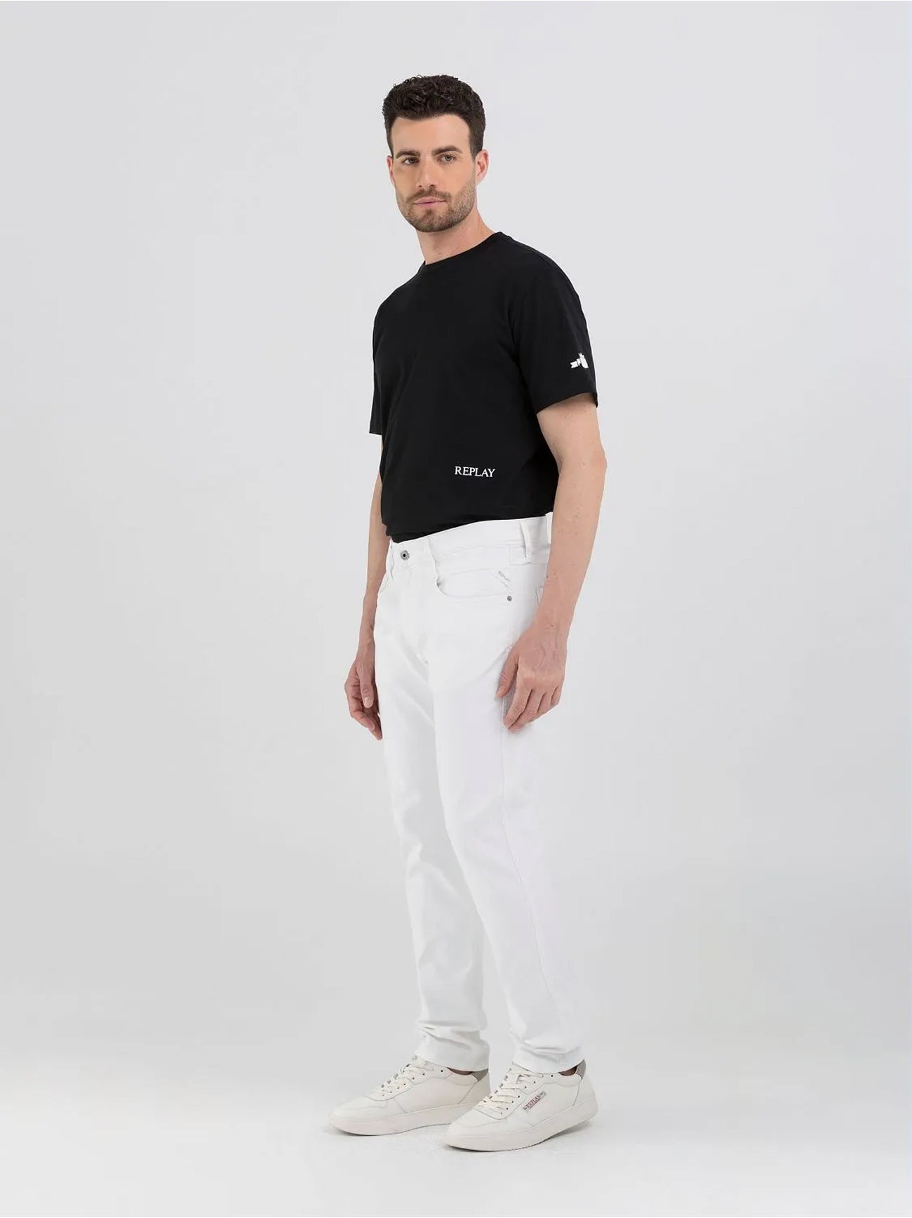 Mens White Anbass Jean