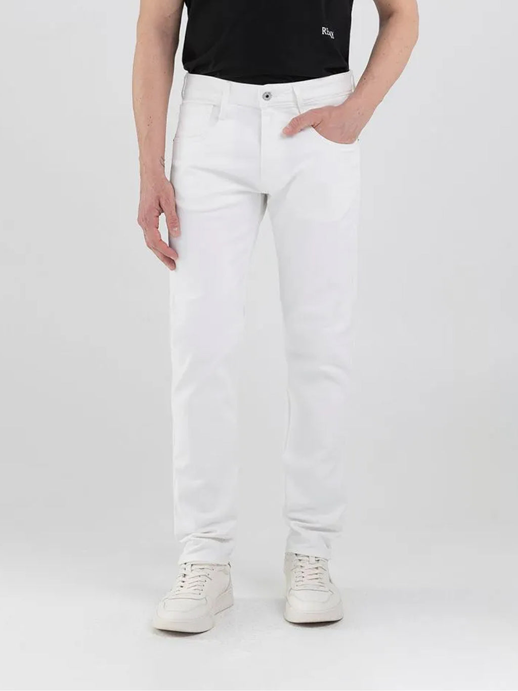 Mens White Anbass Jean