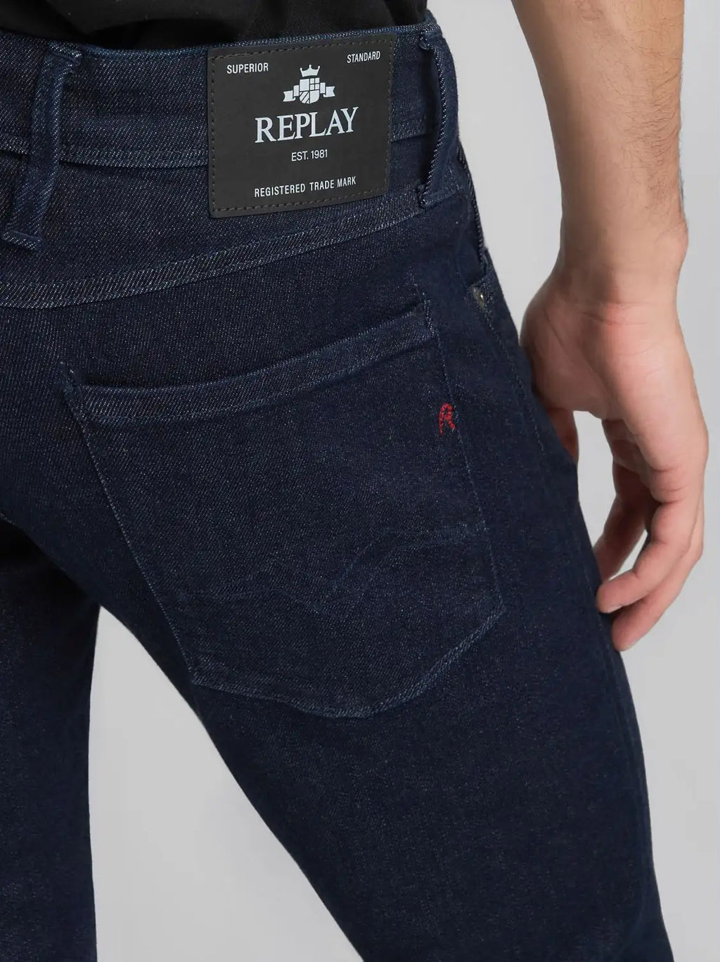 Mens Dark Blue Anbass Jean