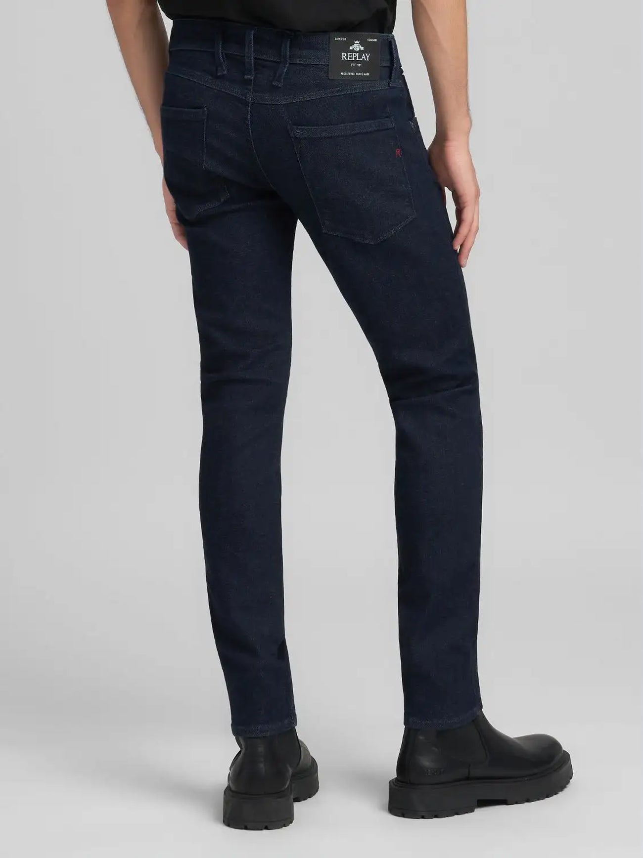 Mens Dark Blue Anbass Jean