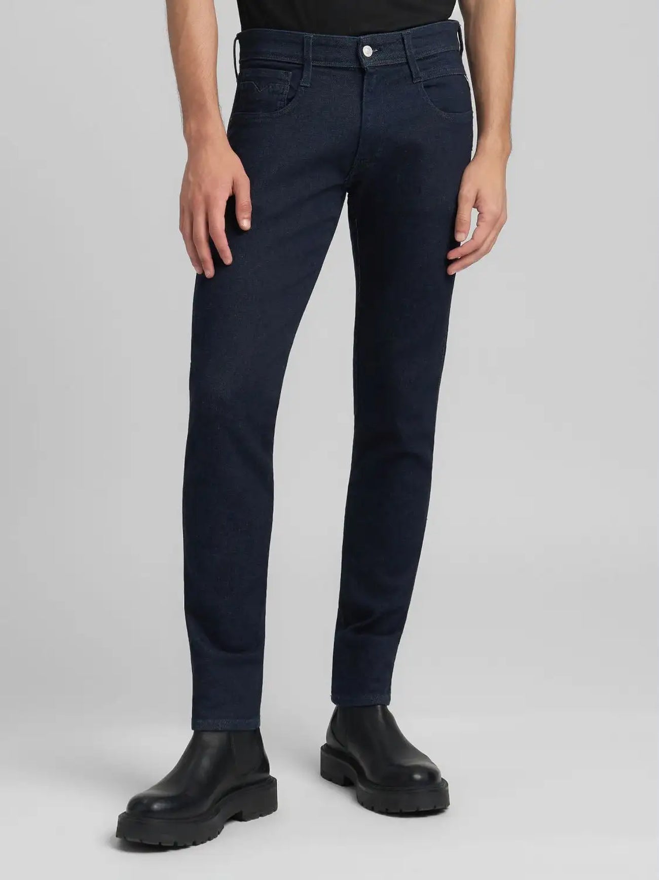Mens Dark Blue Anbass Jean