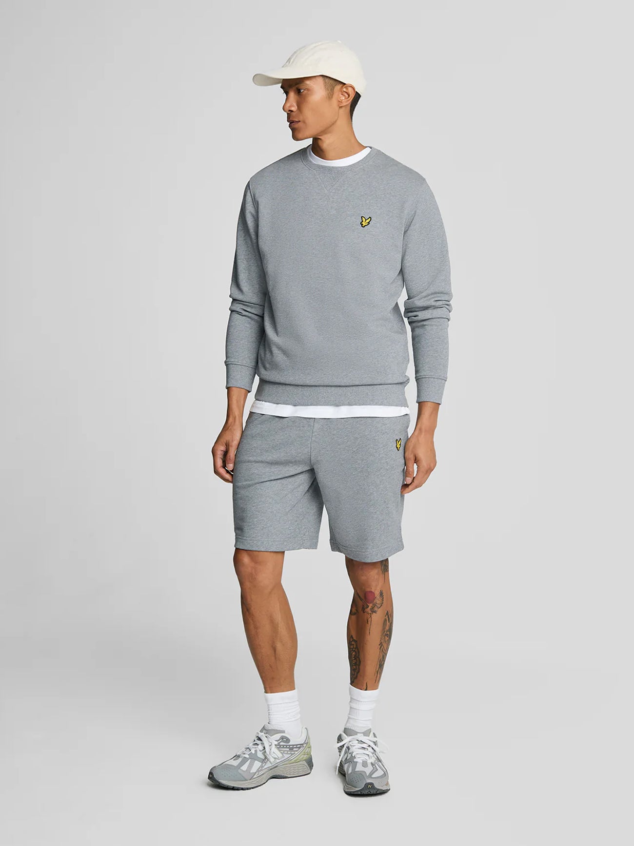 Mens Mid Grey Marl Sweat Short